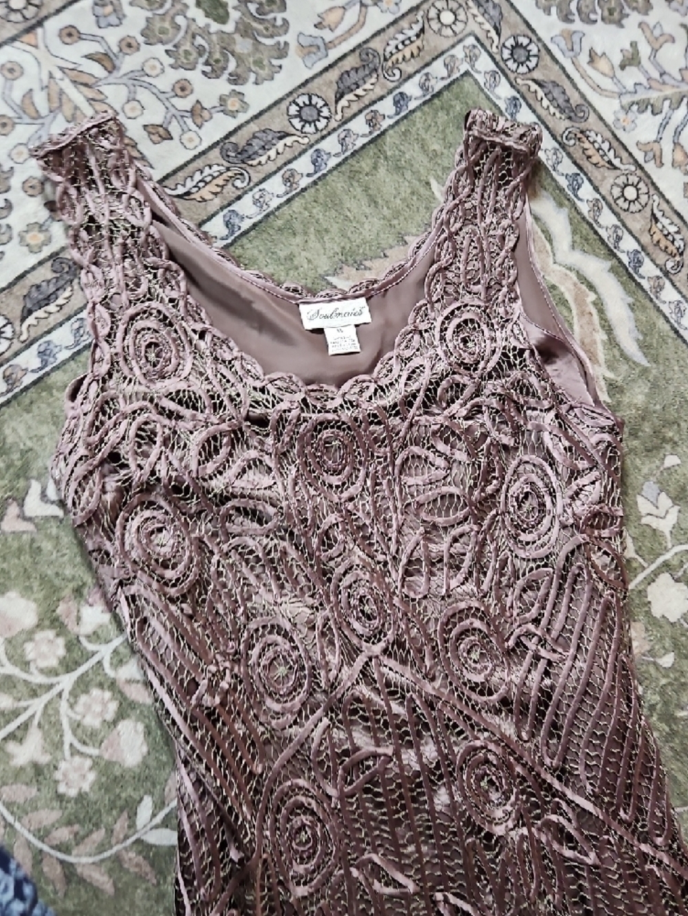 Soulmates Formal Embroidered Lace Dress With Jacket - Picture 8 of 11